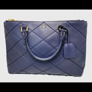 Tory Burch Robinson Double Zip Diamond Stitch Tote